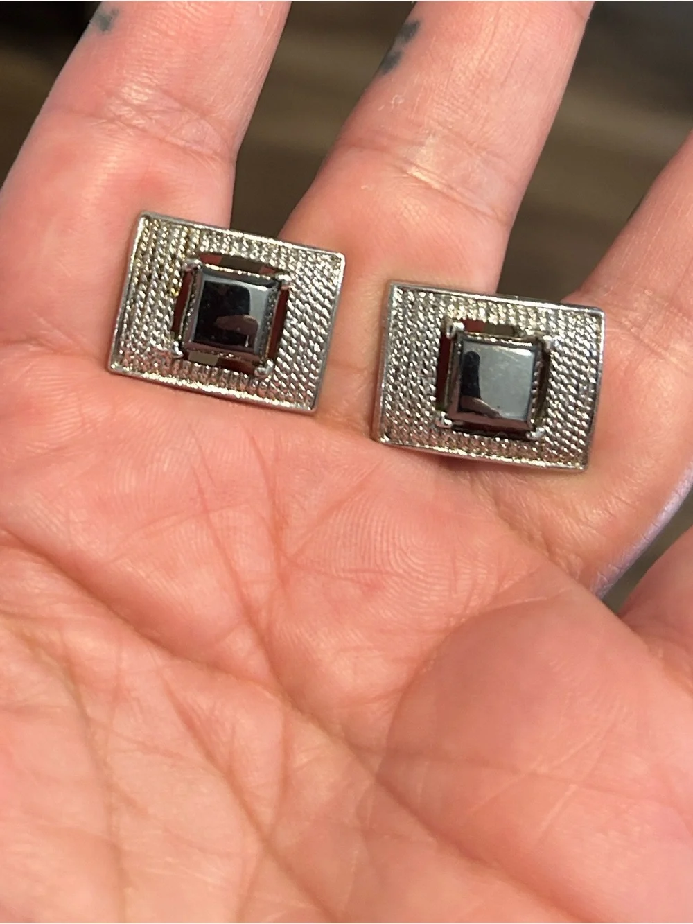 Vintage Hematite cufflinks